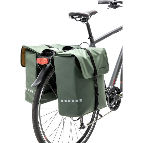 Cykelväska Odense dubbel bak 39L grön vattentät robust för elcykel