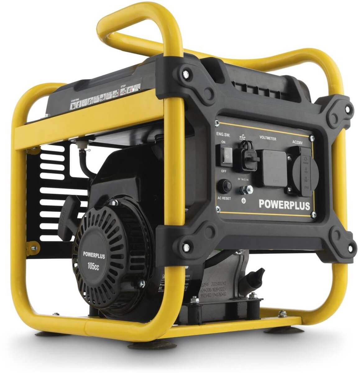 Elverk Powerplus 1000W Inverter Generator Bärbar och Effektiv Strömbackup finns hos Aktivcamping