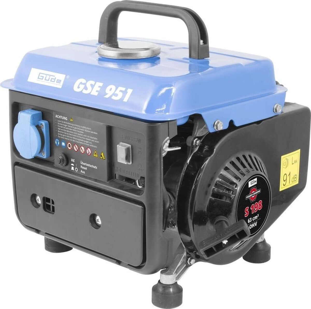 Elverk Güde GSE 951 2-takts bensingenerator 720W nödkraft 1,5 hk finns hos Aktivcamping