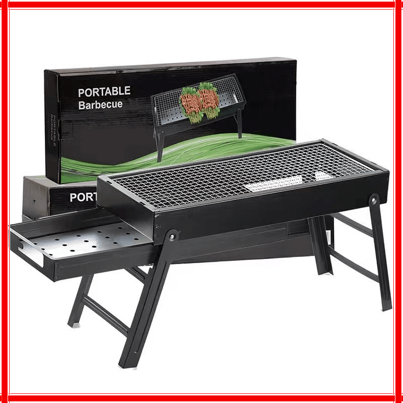 Portabel hopfällbar BBQ-grill för utomhusbruk finns hos Aktivcamping