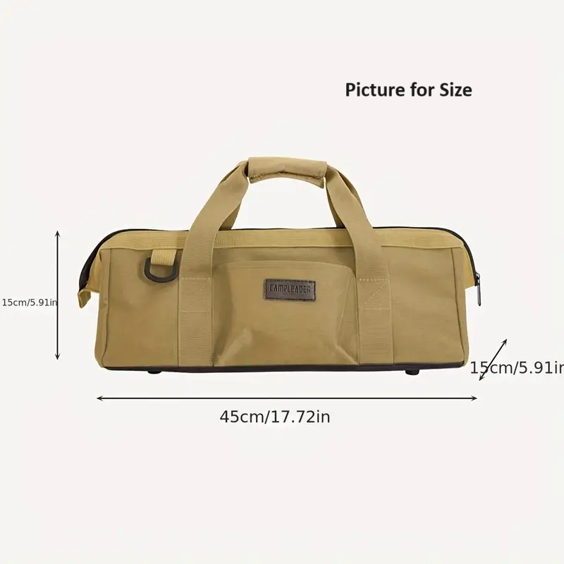 Portabel Förvaringsväska i Army Green Oxford Canvas för Camping och Utomhusbruk