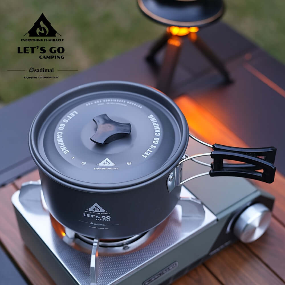 Camping köksset 4-delars lättvikts aluminium för utomhusmatlagning finns hos Aktivcamping