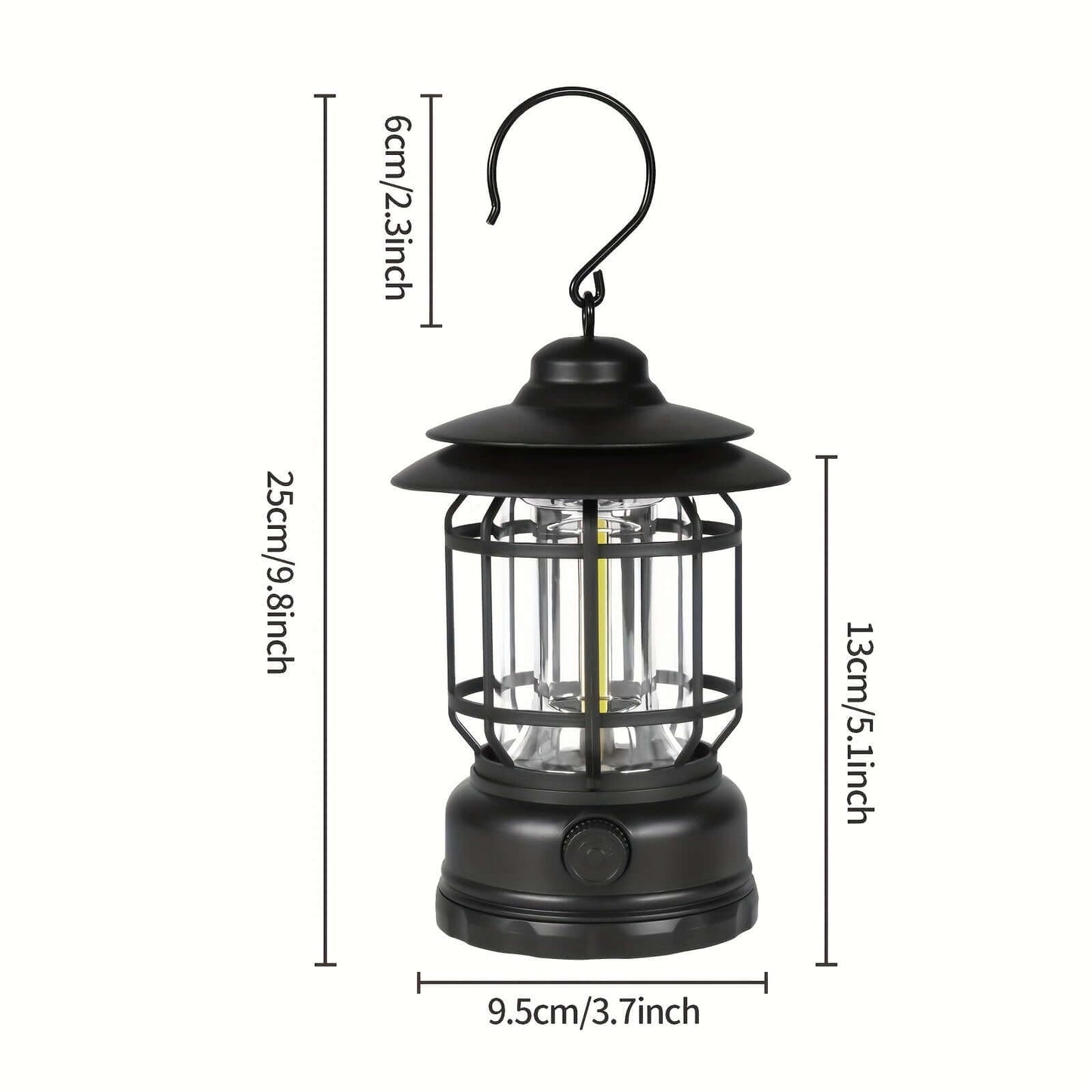 Retro LED Campinglampa med touchkontroll och Uppladdningsbart Batteri finns hos Aktivcamping