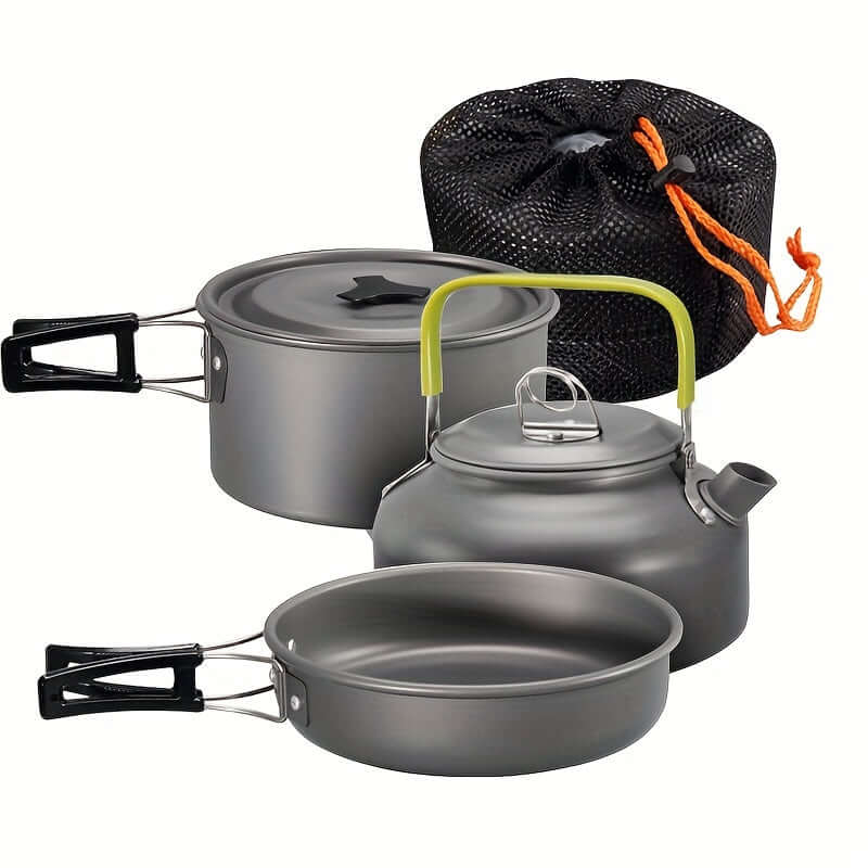 3-delars campingkokset i aluminium lätt och portabelt kit finns hos Aktivcamping