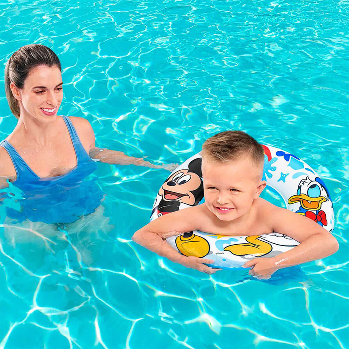 Bestway Uppblåsbart Flyt Disney Mickey & Friends D56 cm +3 till 6 År Strand och Pool 91004 finns hos Aktivcamping