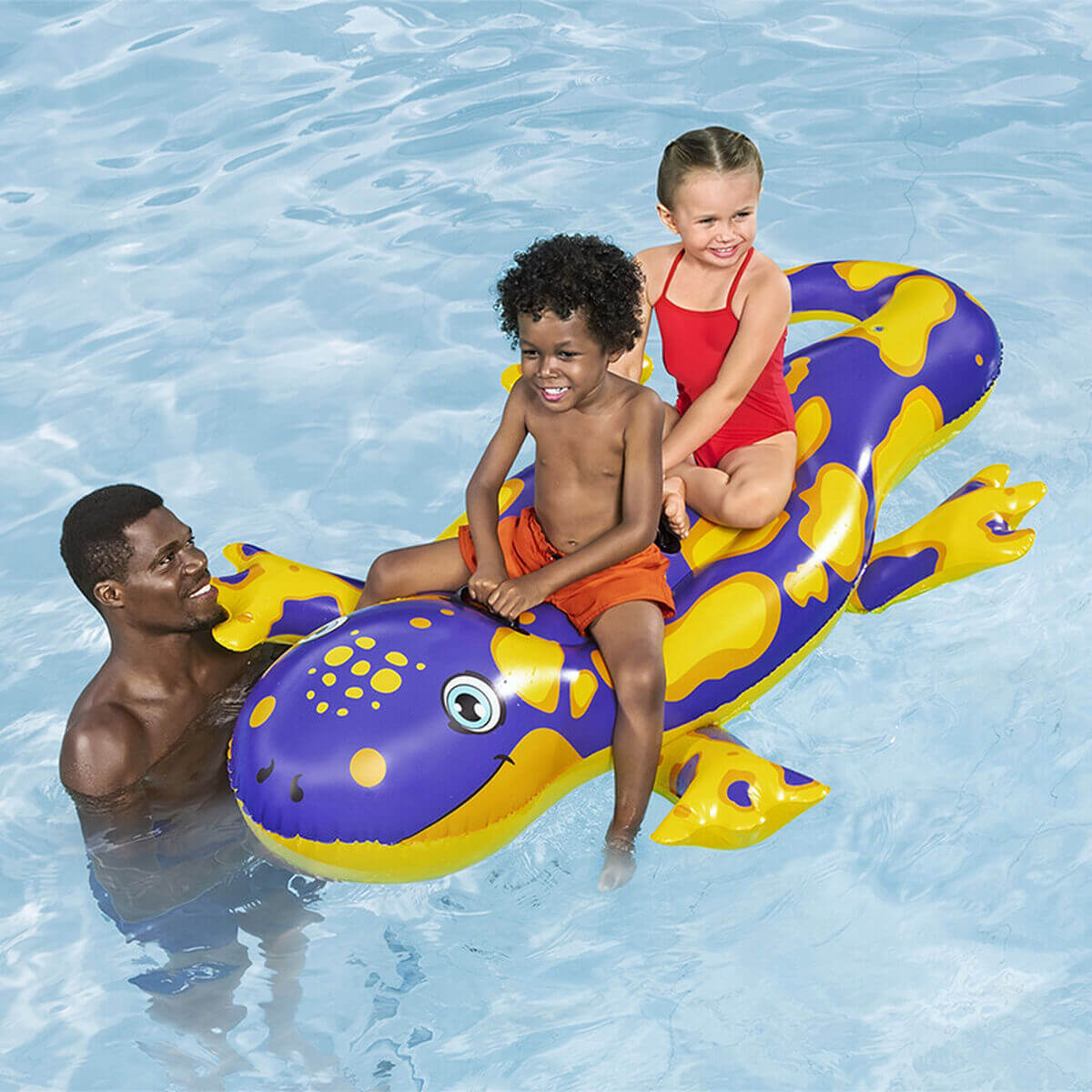 Bestway uppblåsbar salamanderfigur med handtag 191x119 cm +3 år Strand och pool 41502 finns hos Aktivcamping