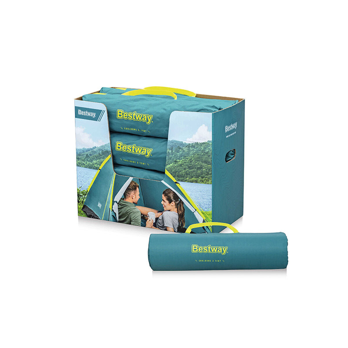 Tält Bestway 210 x 210 x 130 cm Grön