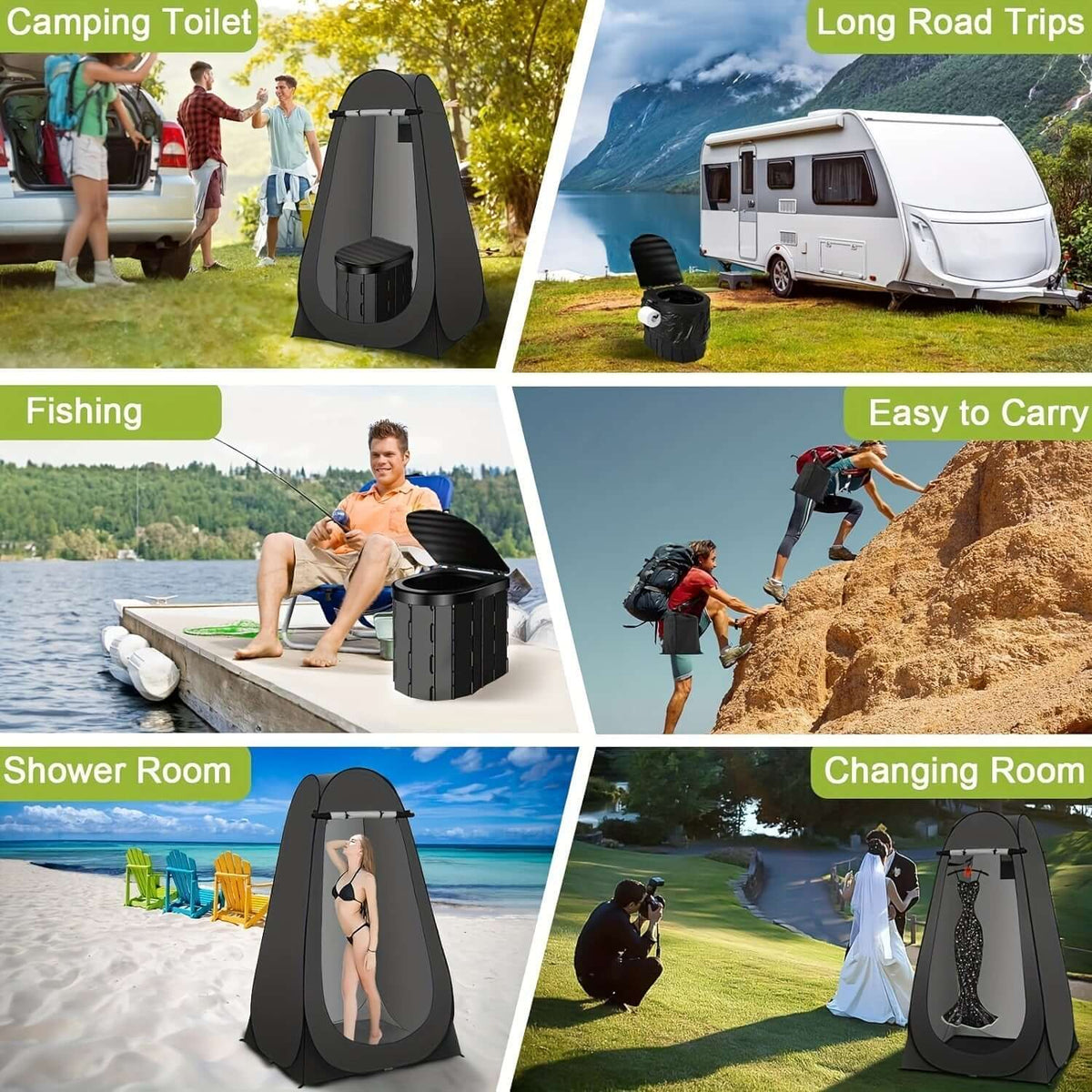 Portabel Toalett med integritetstält komplett kit för camping finns hos Aktivcamping