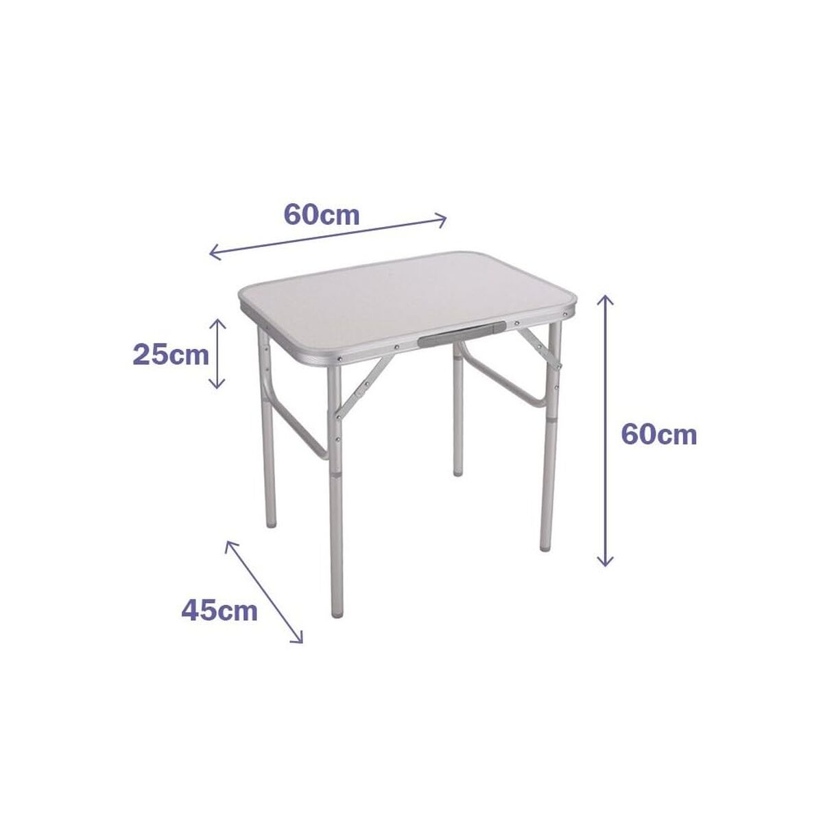 Fällbord Marbueno Vit 60 x 60 x 45 cm - finns hos Aktivcamping
