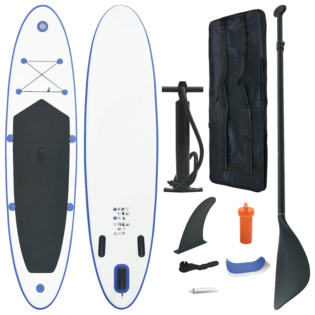 SUP - Vidaxl uppblåsbar Stand Up Paddleboard set blå vit