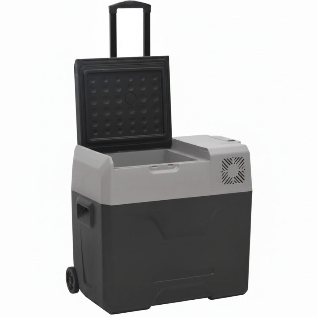 Kylbox Vidaxl med hjul och adapter 40 L svart och grå