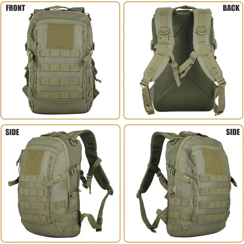 Vattentät taktisk Ryggsäck 12L grön hållbar nylon-4