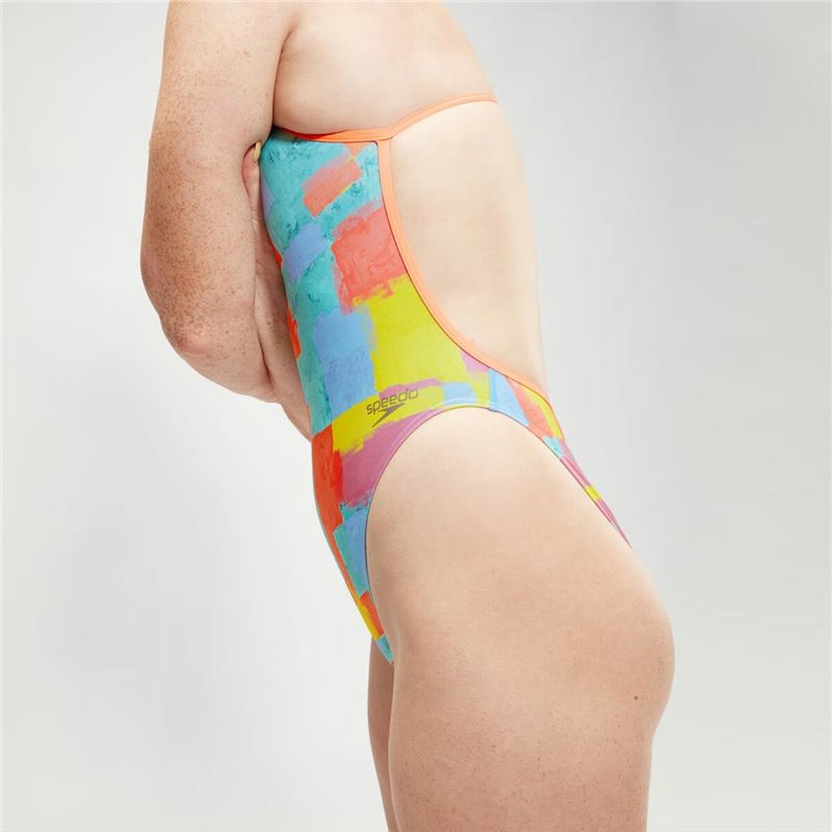 Baddräkt Dam Speedo Speedo Allover Digital V-Back Blå finns hos Aktivcamping