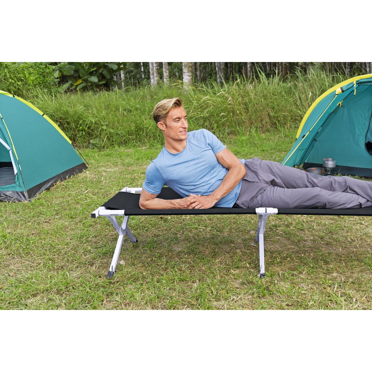 Bestway Aluminium Säng Maxvikt 110 kg 190x64x42 cm Camping 68065 finns hos Aktivcamping