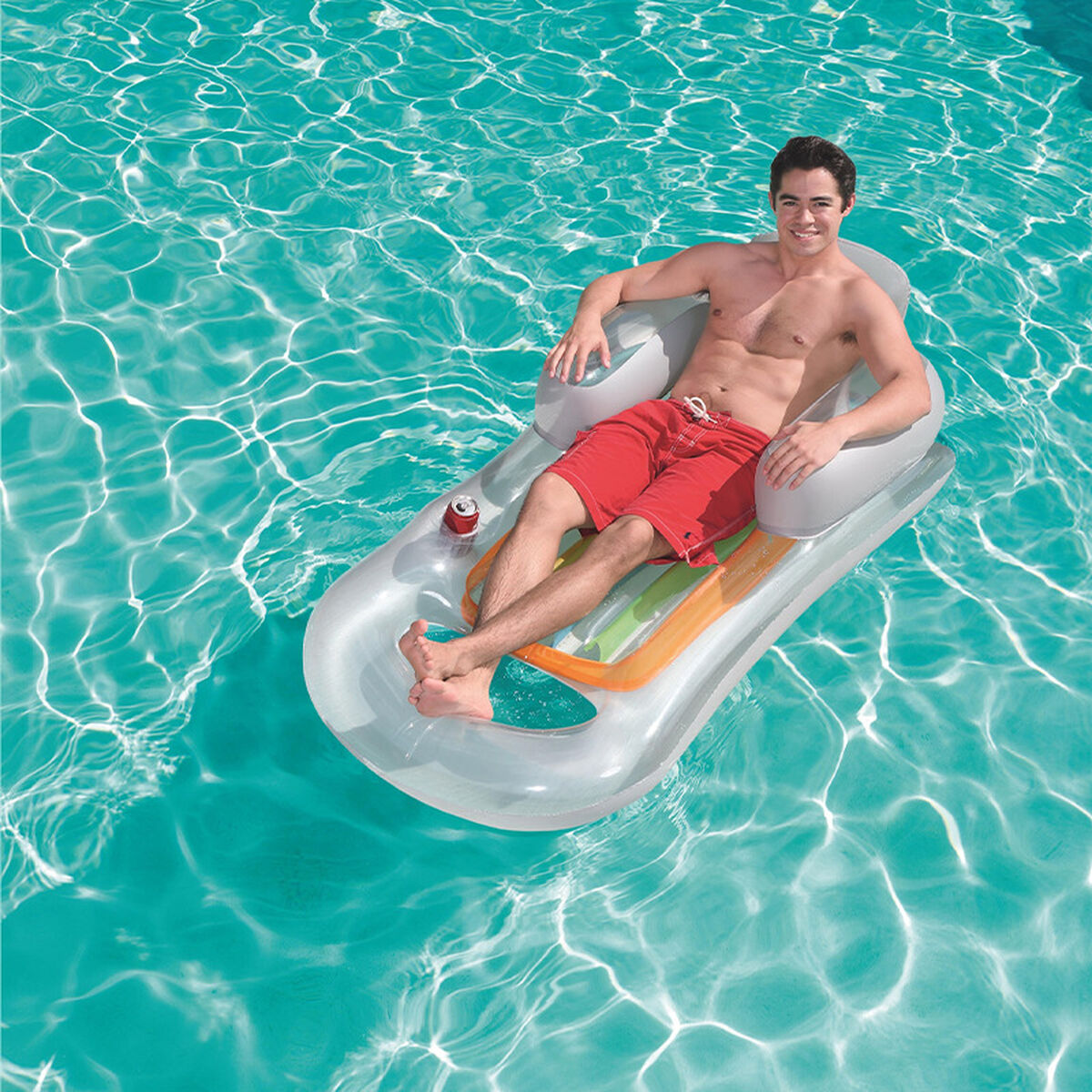 Bestway Fashion Design Uppblåsbar Stol Fräscha Fötter Färg Sorterad 161x84 cm Strand&Pool 43028 finns hos Aktivcamping