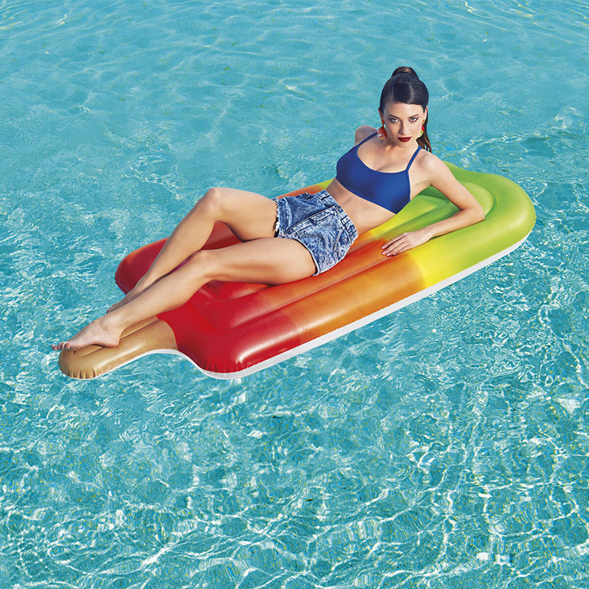 Bestway Is-Polo uppblåsbar madrass 185x89 cm för strand och pool 43161 - finns hos Aktivcamping