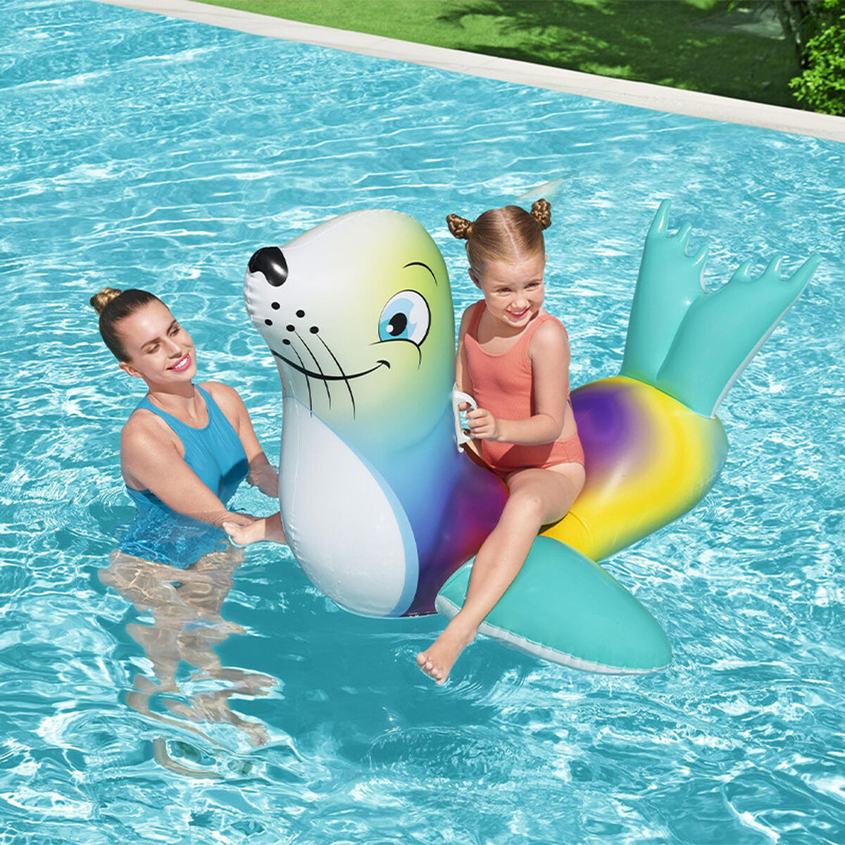 Bestway Uppblåsbar Sälfigur med Handtag 157x114 cm +3 År Strand och Pool 41479 - finns hos Aktivcamping