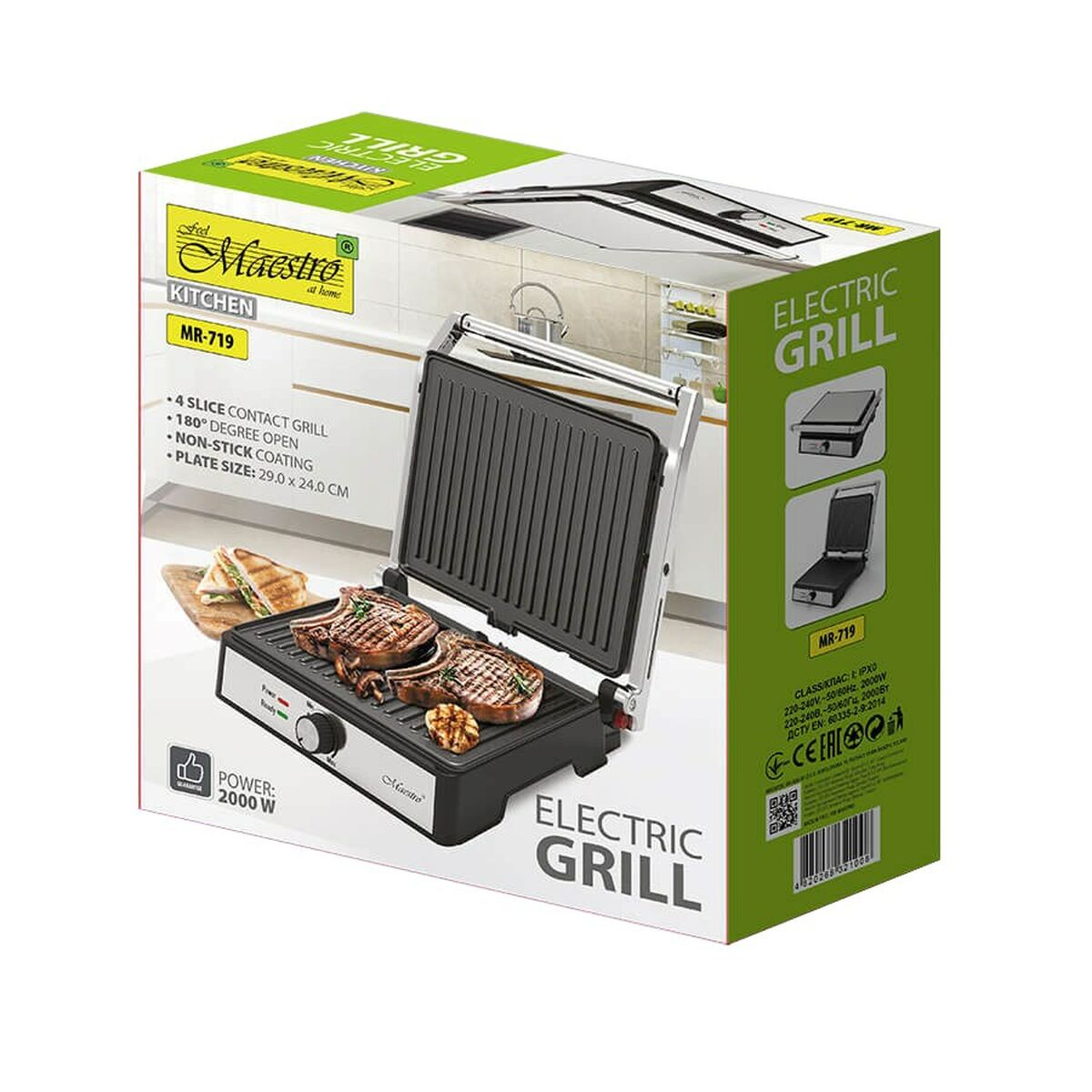 Elektriska Grillen Feel Maestro MR-719 2000 W finns hos Aktivcamping