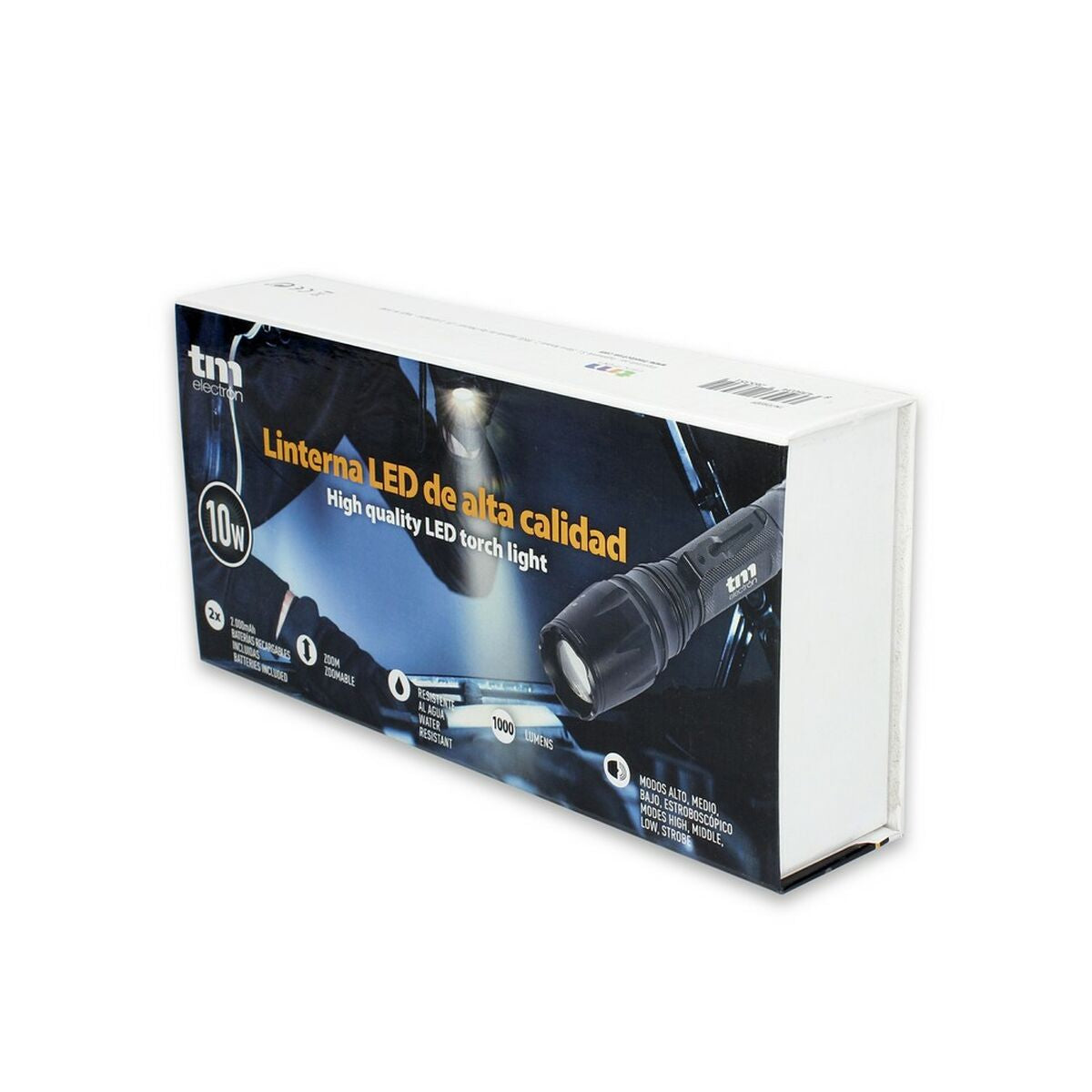 Ficklampa LED TM Electron REC Svart 10W finns hos Aktivcamping