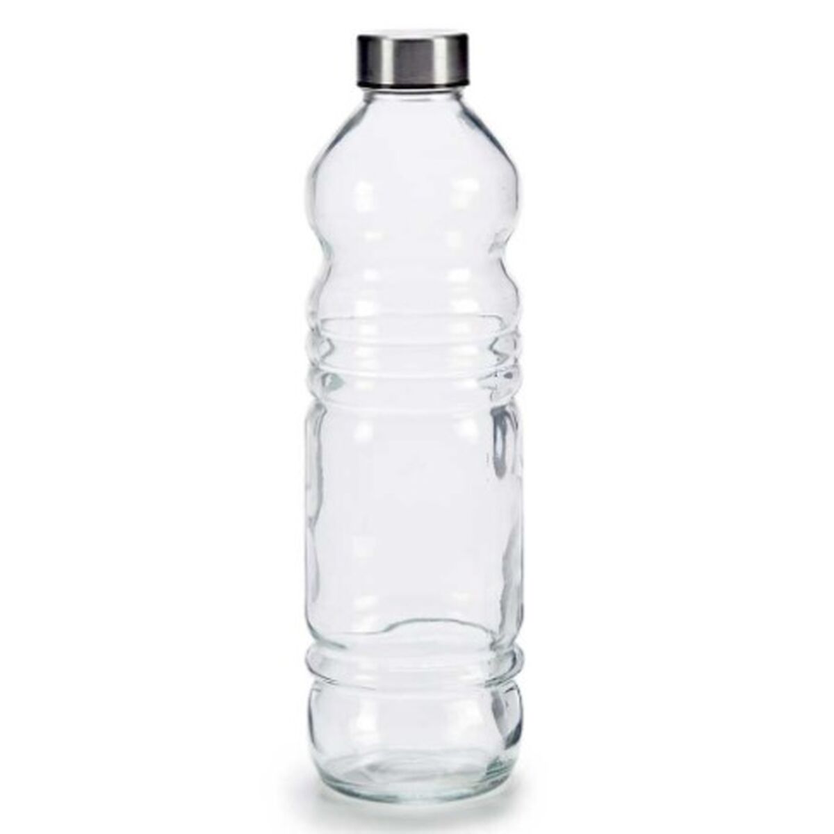 Glasflaska Transparent Silvrig Glas 1,1 L 8 x 31 x 8 cm (18 antal) - finns hos Aktivcamping