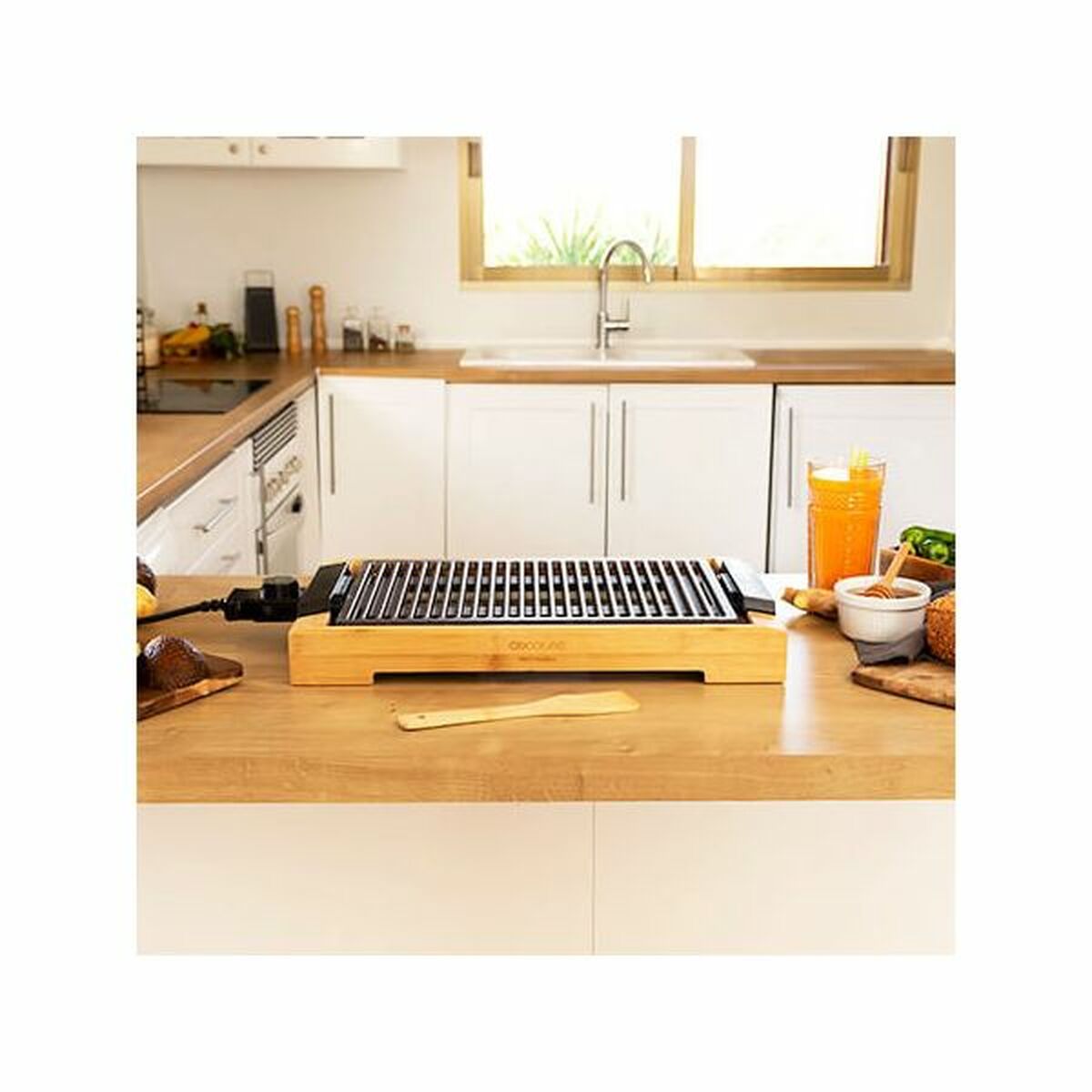Grillplatta Cecotec Tasty&Grill 2000 Bamboo LineStone Bambu finns hos Aktivcamping