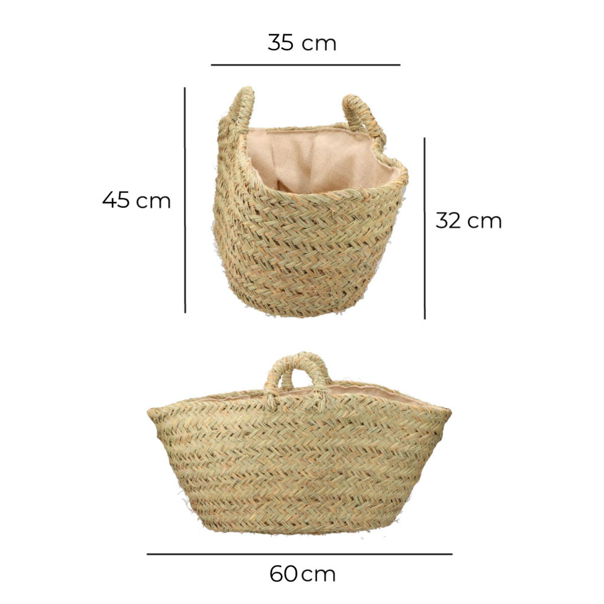 Korg för ved EDM Espartogräs 60 x 35 x 45 cm 60 x 45 x 35 cm Oval finns hos Aktivcamping