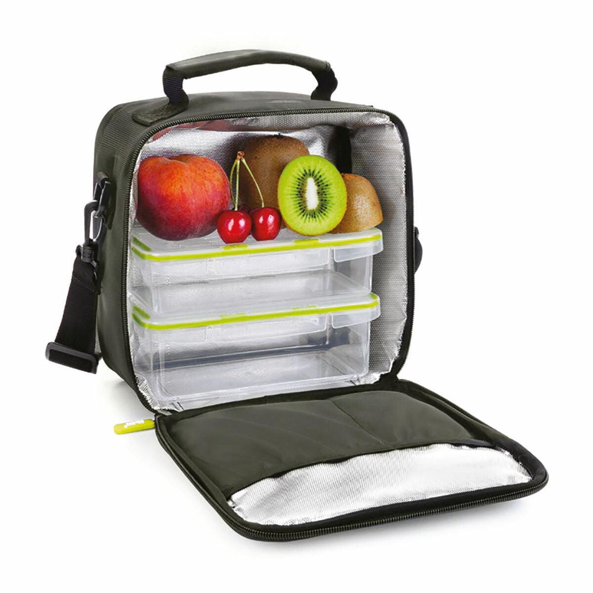 Lunchlåda med tillbehör Ibili 753450 Svart Polyester 600 ml 800 ml 21 x 12 x 22 cm finns hos Aktivcamping