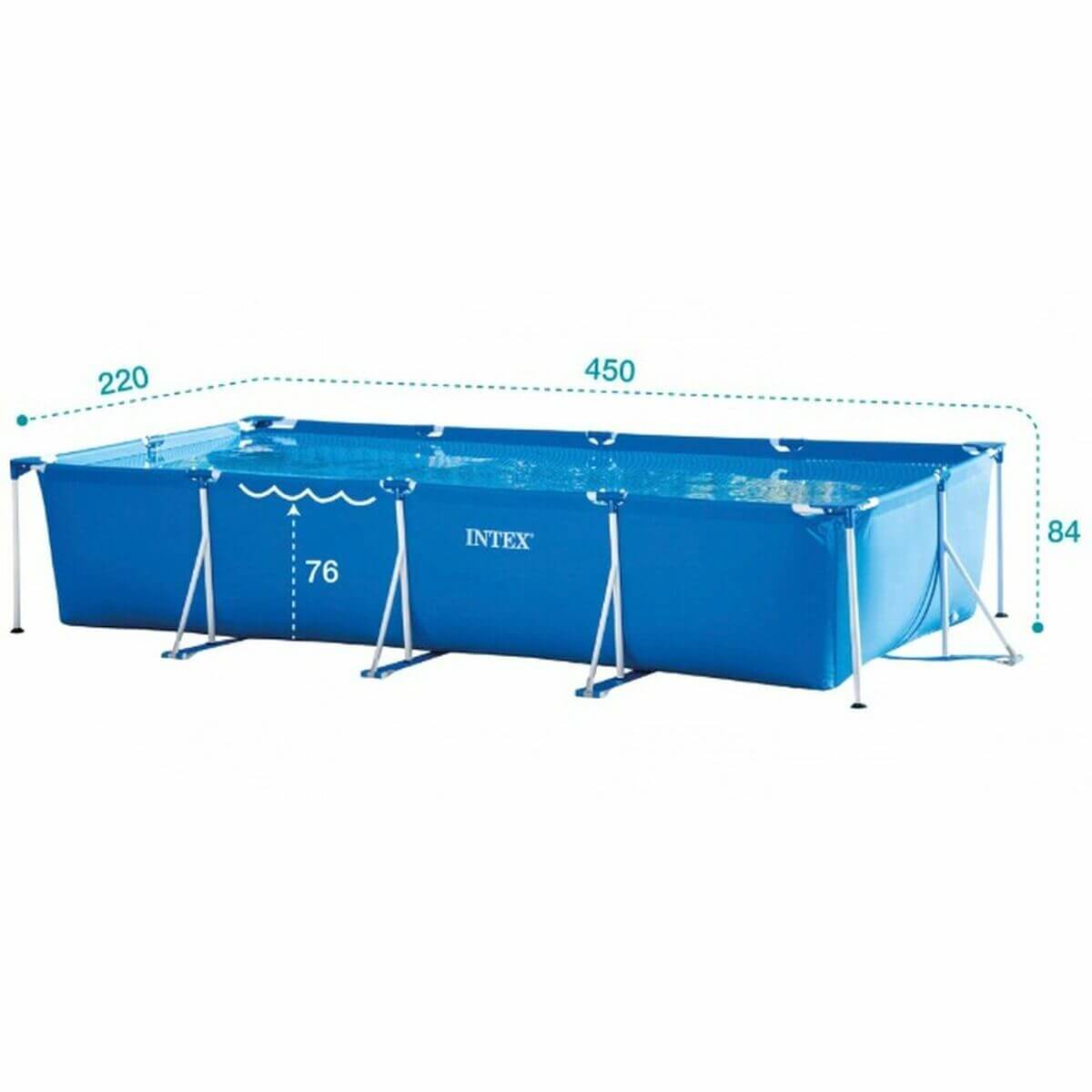 Pool Intex Frame 450 x 220 x 84 cm Rektangulär finns hos Aktivcamping