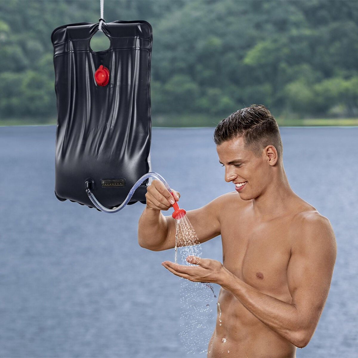 Portabel utedusch Bestway Kapacitet 20L 41x58 cm Trädgård och Camping 58224 - finns hos Aktivcamping
