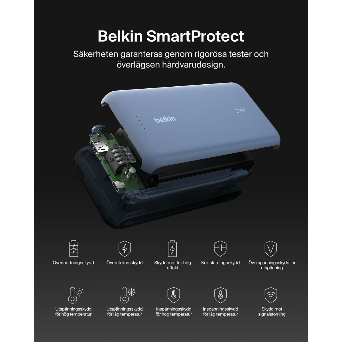 Powerbank Belkin Blå 20000 mAh - finns hos Aktivcamping