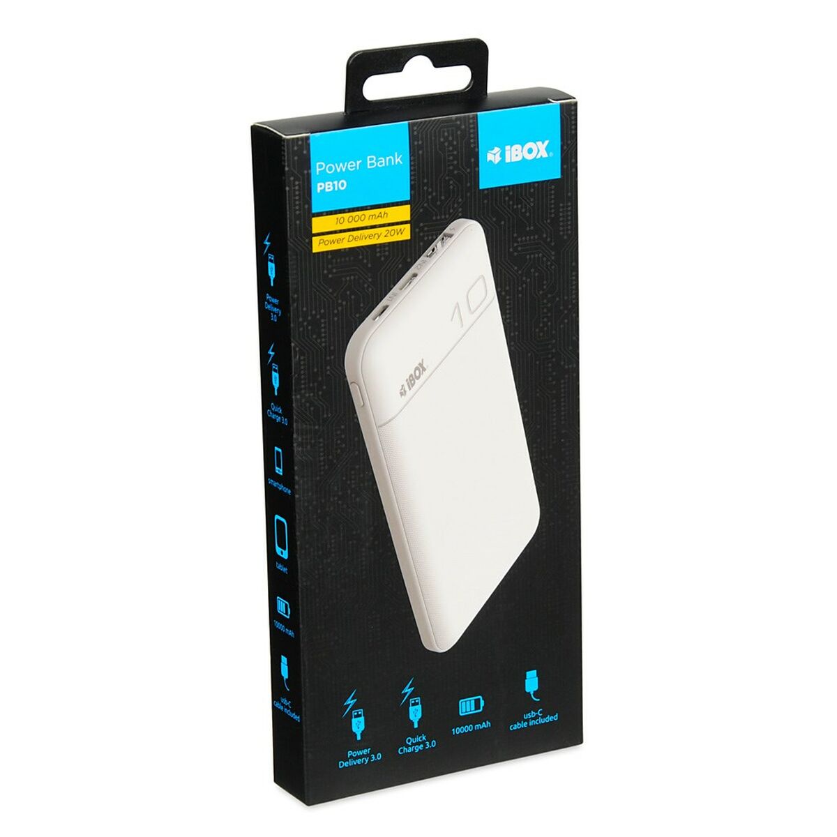 Powerbank Ibox IPB10 Vit 10000 mAh finns hos Aktivcamping
