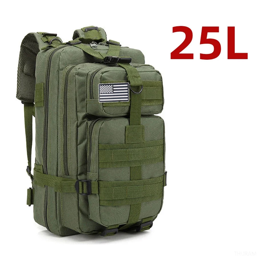 Vandringsryggsäck 25L Vattentät grön outdoor hiking bag-1