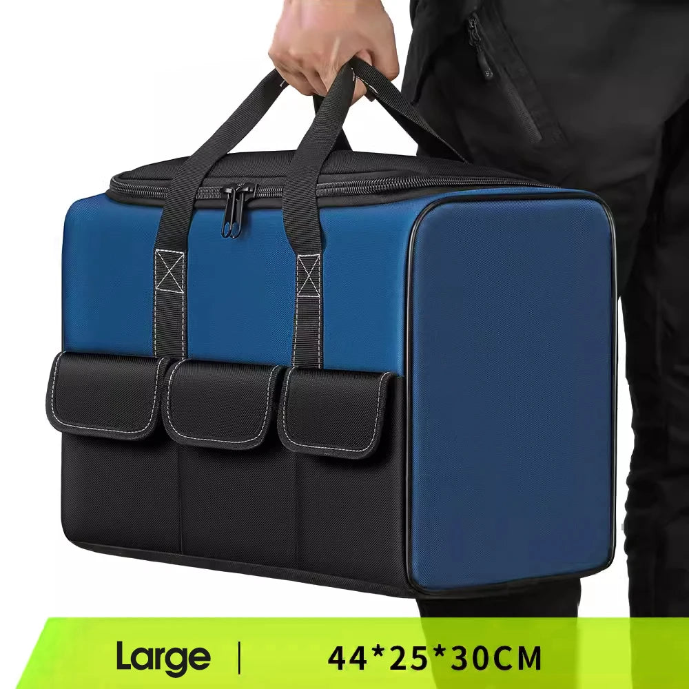 Förvaringsväska Heavy-Duty Canvas Verktygsväska Stor Blå Robust och Hållbar