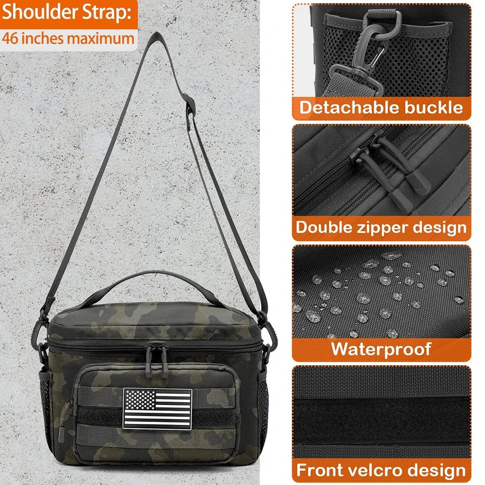 Outdoor Crossbody Duffelväska Svart stor kapacitet och hållbar polyester