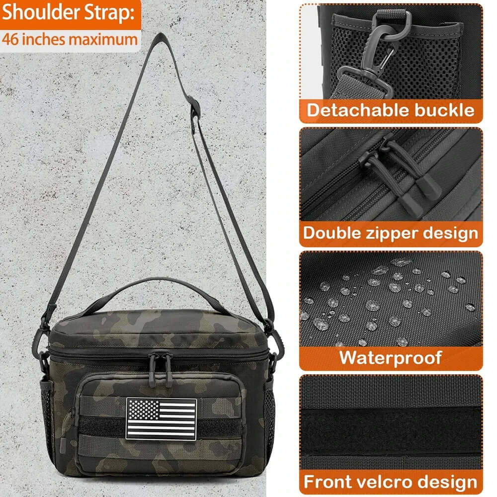 Outdoor Crossbody Duffelväska Svart stor kapacitet och hållbar polyester finns hos Aktivcamping