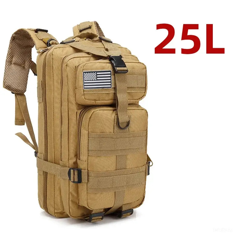 Vattentät vandringsryggsäck 25L Khaki med ergonomisk design finns hos Aktivcamping