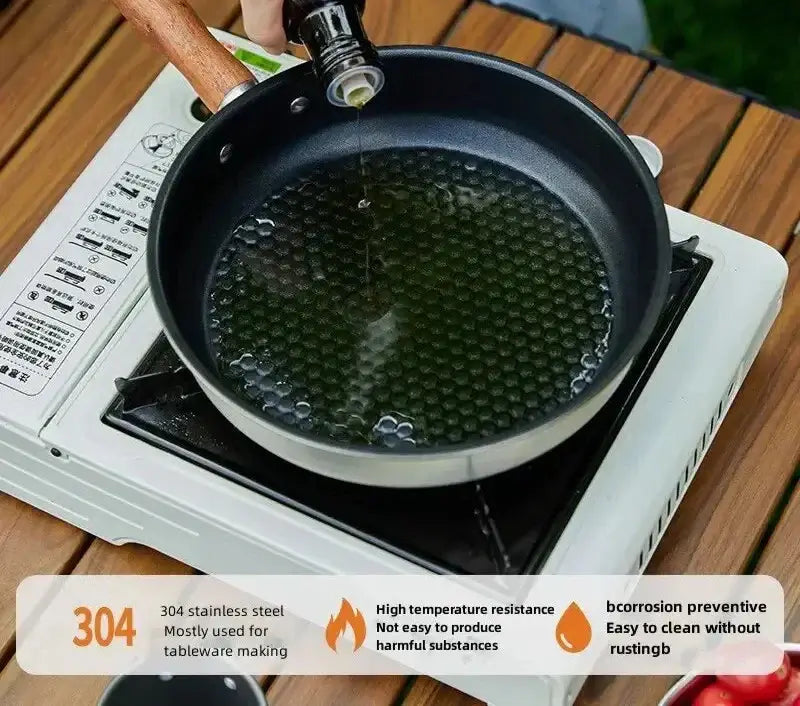 Camping Stekpanna Non-Stick Rostfritt Stål Lättviktsdesign Silver finns hos Aktivcamping