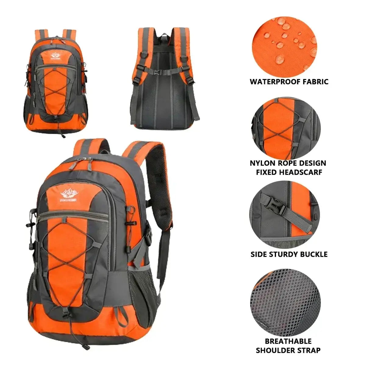 Vattentät vandringsryggsäck orange 20–35L lätt och slitstark finns hos Aktivcamping