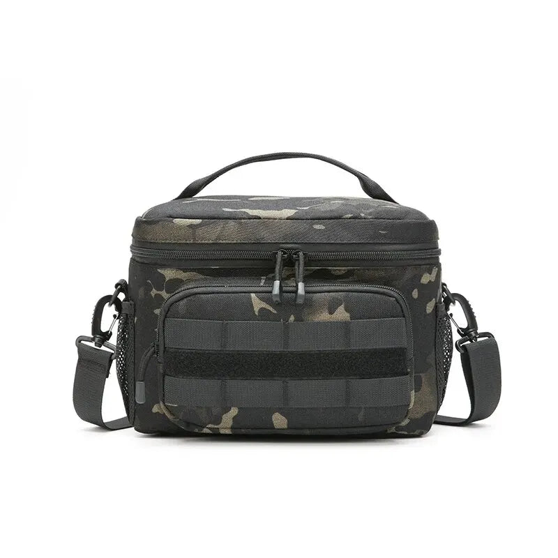 Outdoor Crossbody Duffelväska Svart stor kapacitet och hållbar polyester-4
