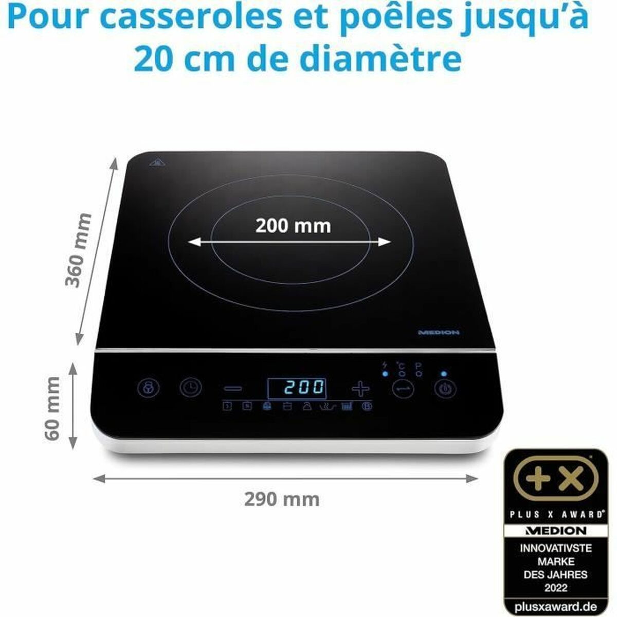 Skylt Medion Svart 2000 W finns hos Aktivcamping
