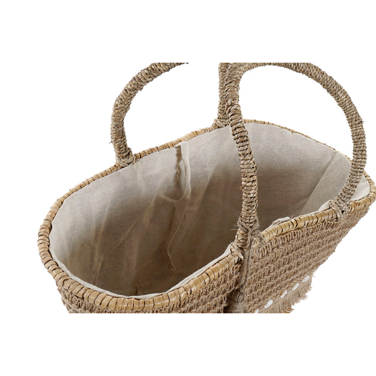 Strandväska DKD Home Decor 53 x 15 x 51,5 cm Naturell Sjögräs finns hos Aktivcamping