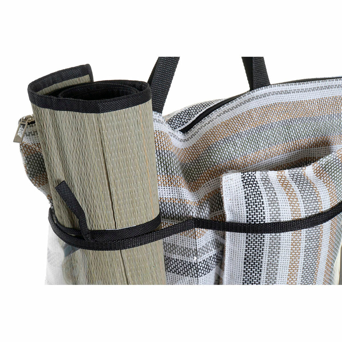 Strandväska DKD Home Decor Blå Brun Grön Grå Mint PVC Kanvas 44 x 23 x 62 cm (2 antal) finns hos Aktivcamping