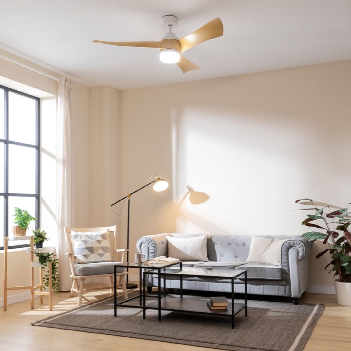 Takfläkt Cecotec EnergySilence Aero 5280 LightWood 18 W 40 W Ø 132 cm Trä - finns hos Aktivcamping