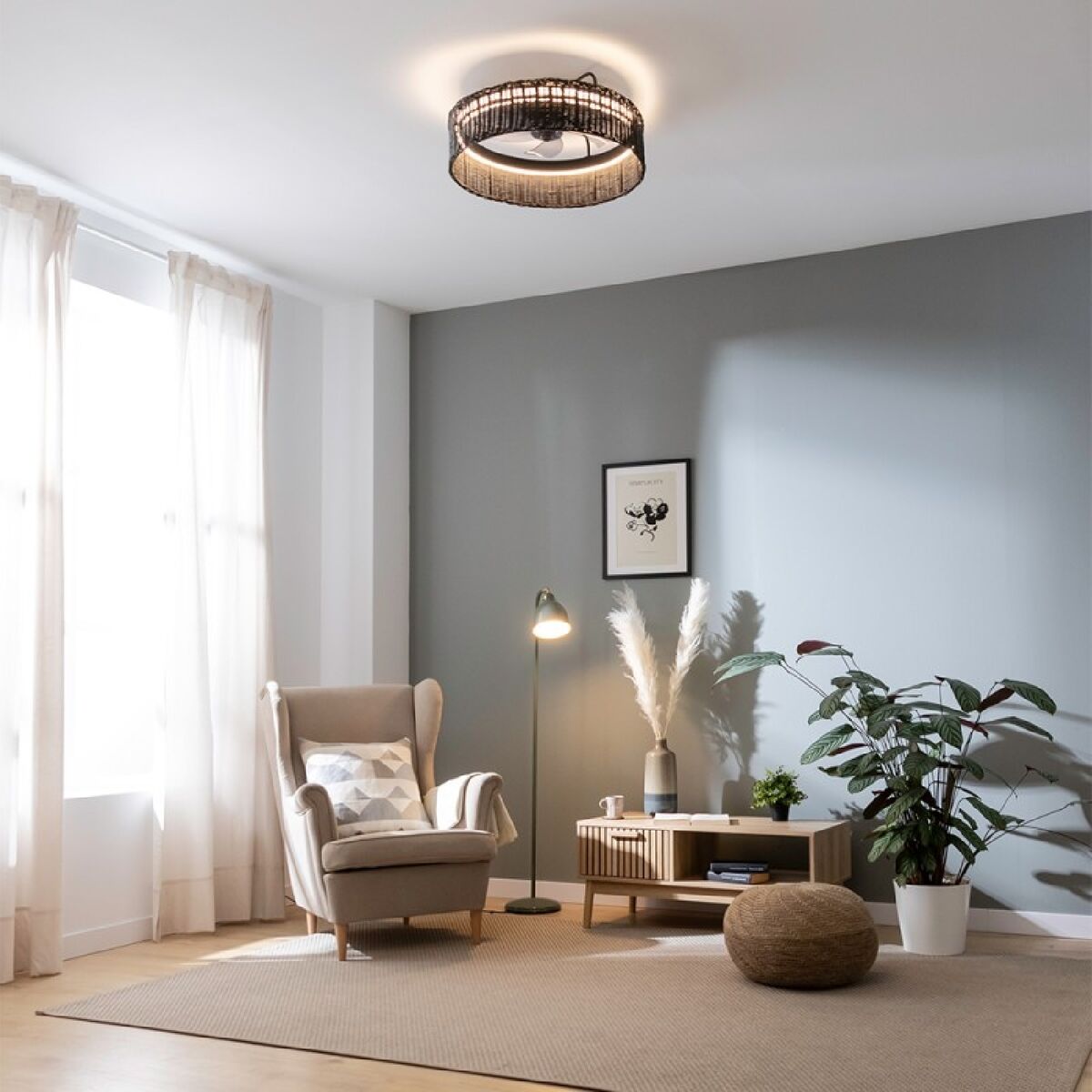 Takfläkt med belysning Cecotec EnergySilence LampAero 600 Svart 20 W 45 W finns hos Aktivcamping