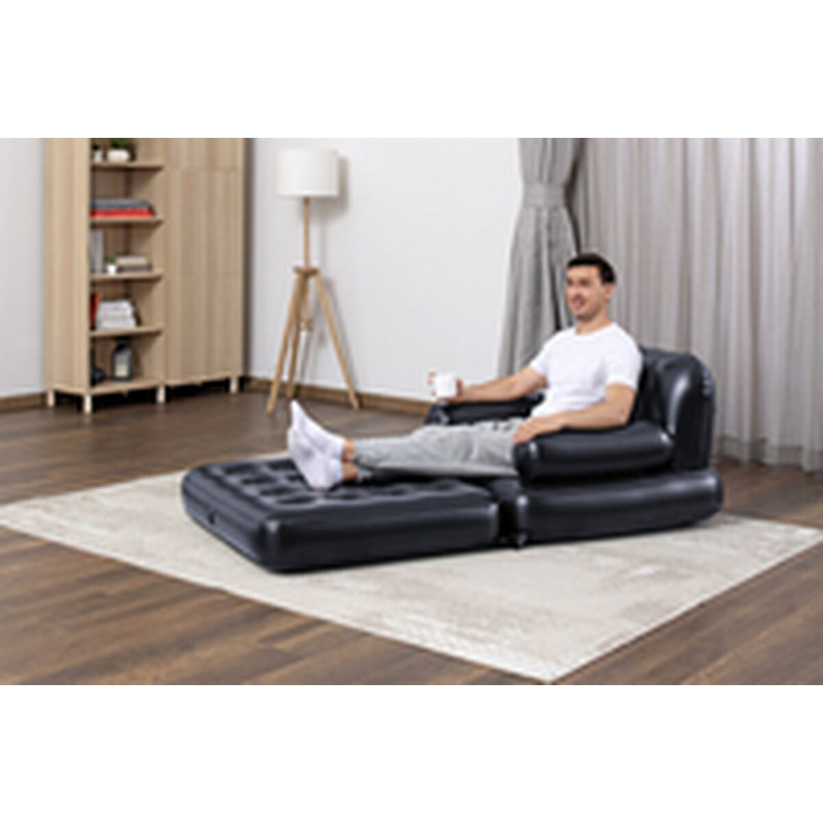 Uppblåsbar fåtölj Bestway 191 x 38 x 25 cm Svart finns hos Aktivcamping