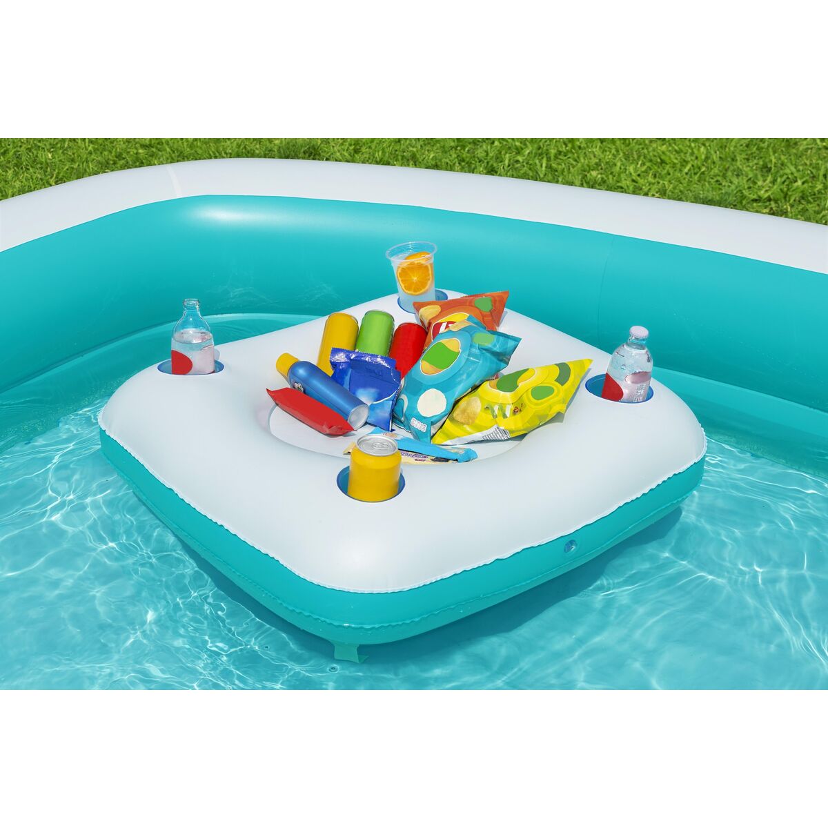 Uppblåsbar plaskpool för barn Bestway 218 x 48 x 218 cm finns hos Aktivcamping