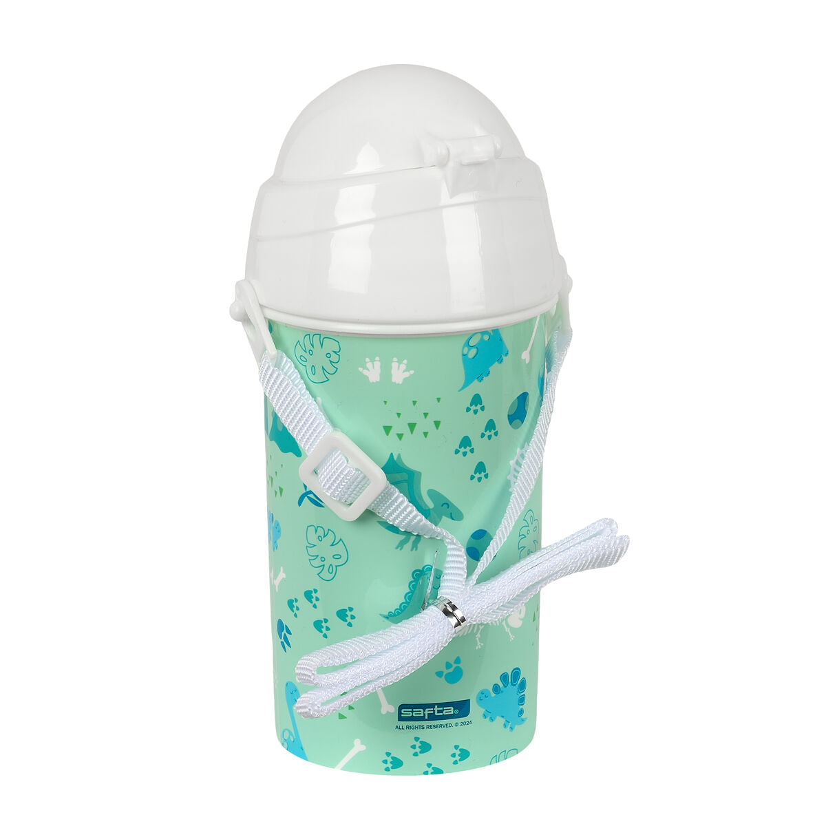 Vattenflaska Safta Dino Grön PVC 500 ml - finns hos Aktivcamping