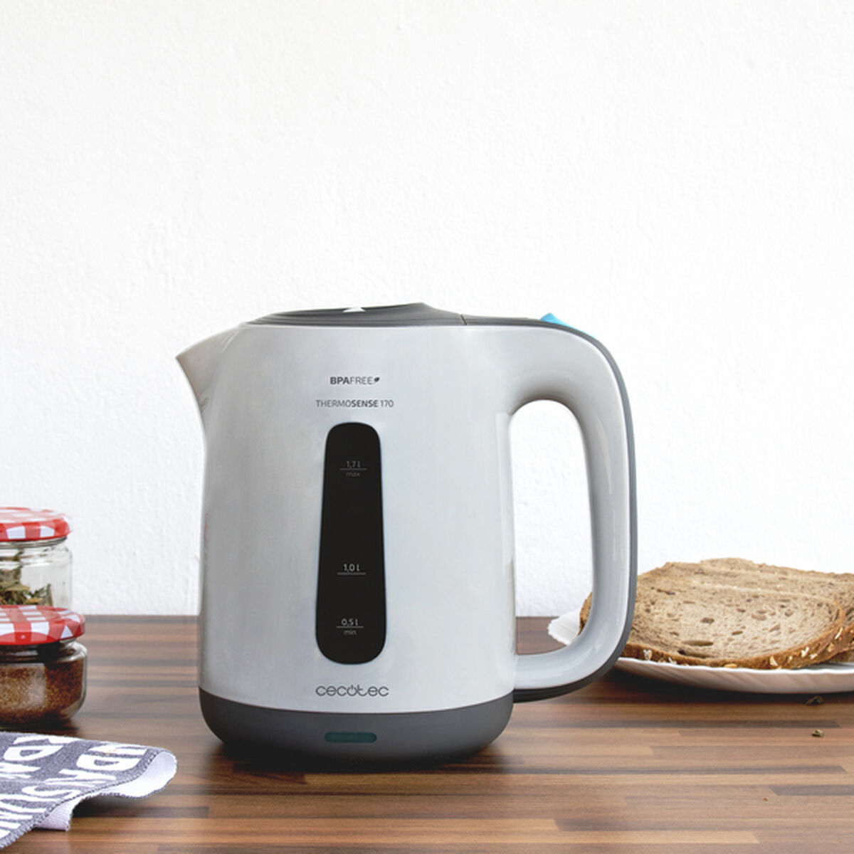 Vattenkokare Cecotec ThermoSense 170 2200W 1,7 L Grå Plast 2200 W 1850-2200 W 1,7 L finns hos Aktivcamping