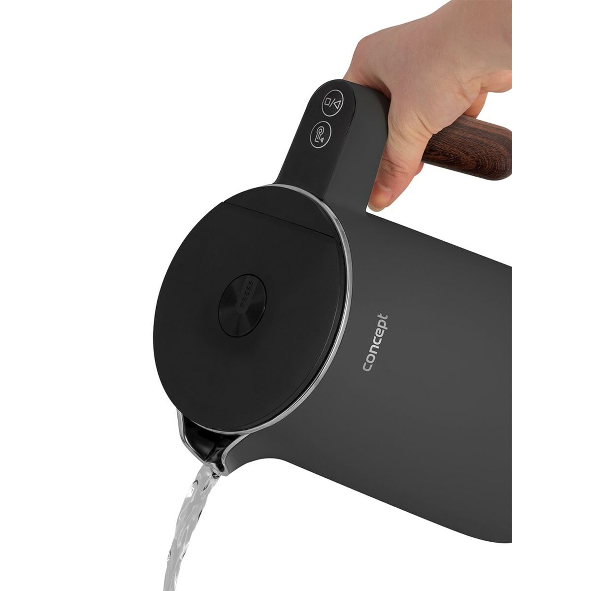 Vattenkokare Concept RK3305 Mörkgrå Trä 1850-2200 W 1,5 L finns hos Aktivcamping