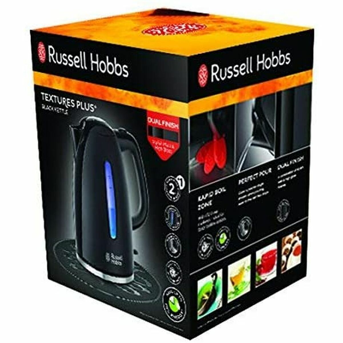 Vattenkokare Russell Hobbs Silvrig Rostfritt stål 2200 W 1,7 L finns hos Aktivcamping